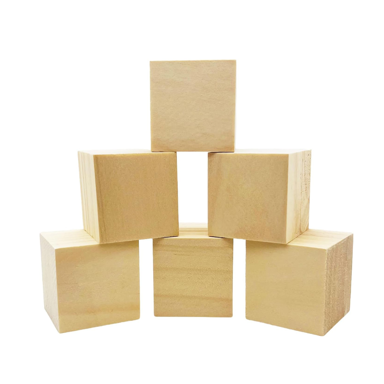 Unfinished Natural Wooden Cubes Bulk Wood Blocks for DIY Crafts, Stamping, and Woodworking Projects - Image 7