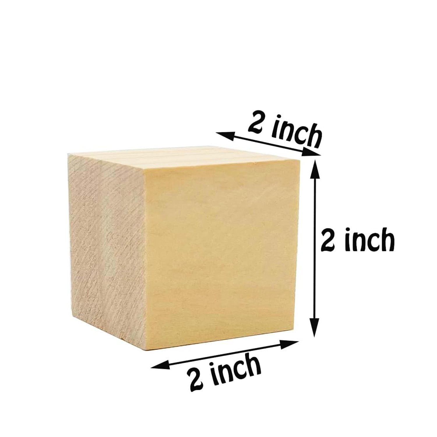 Unfinished Natural Wooden Cubes Bulk Wood Blocks for DIY Crafts, Stamping, and Woodworking Projects - Image 4