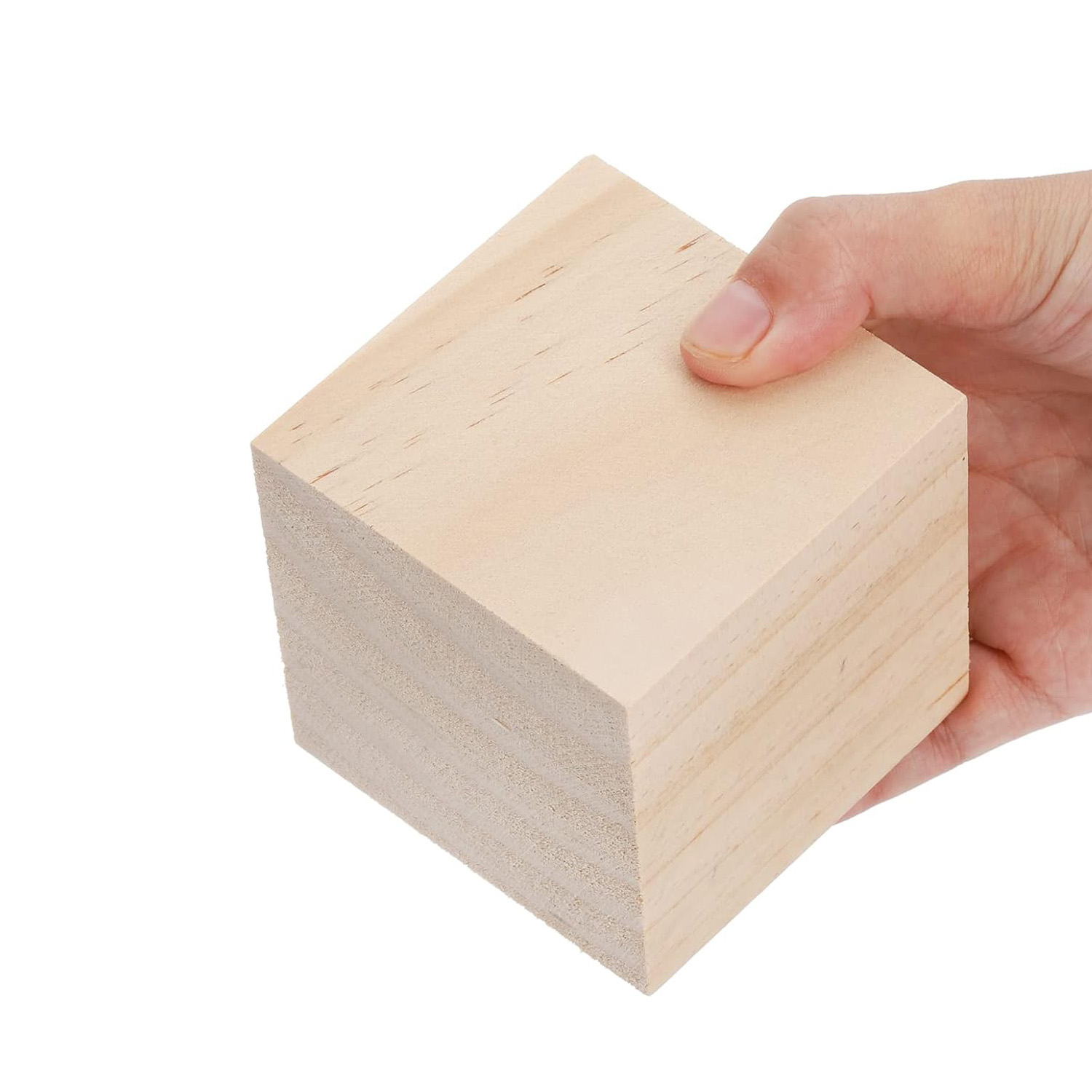 Unfinished Natural Wooden Cubes Bulk Wood Blocks for DIY Crafts, Stamping, and Woodworking Projects - Image 5