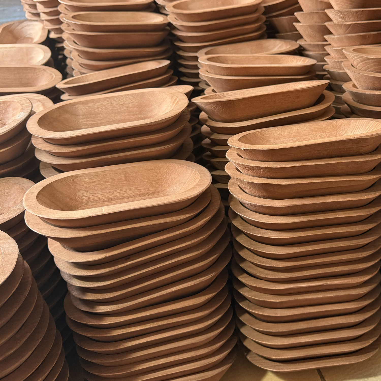 8.5 Inch Rustic Dough Bowls Bulk Wooden Bowls for Wedding DIY Crafts Farmhouse Decor - Image 3