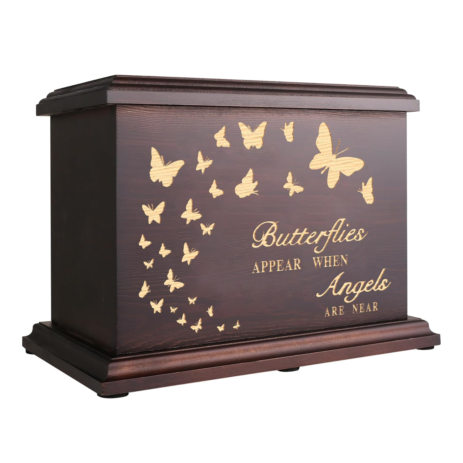 Memorial Urns for Human Ashes Adult Wooden Box and Casket for Ashes Men Women Child Large Burial Funeral Urns