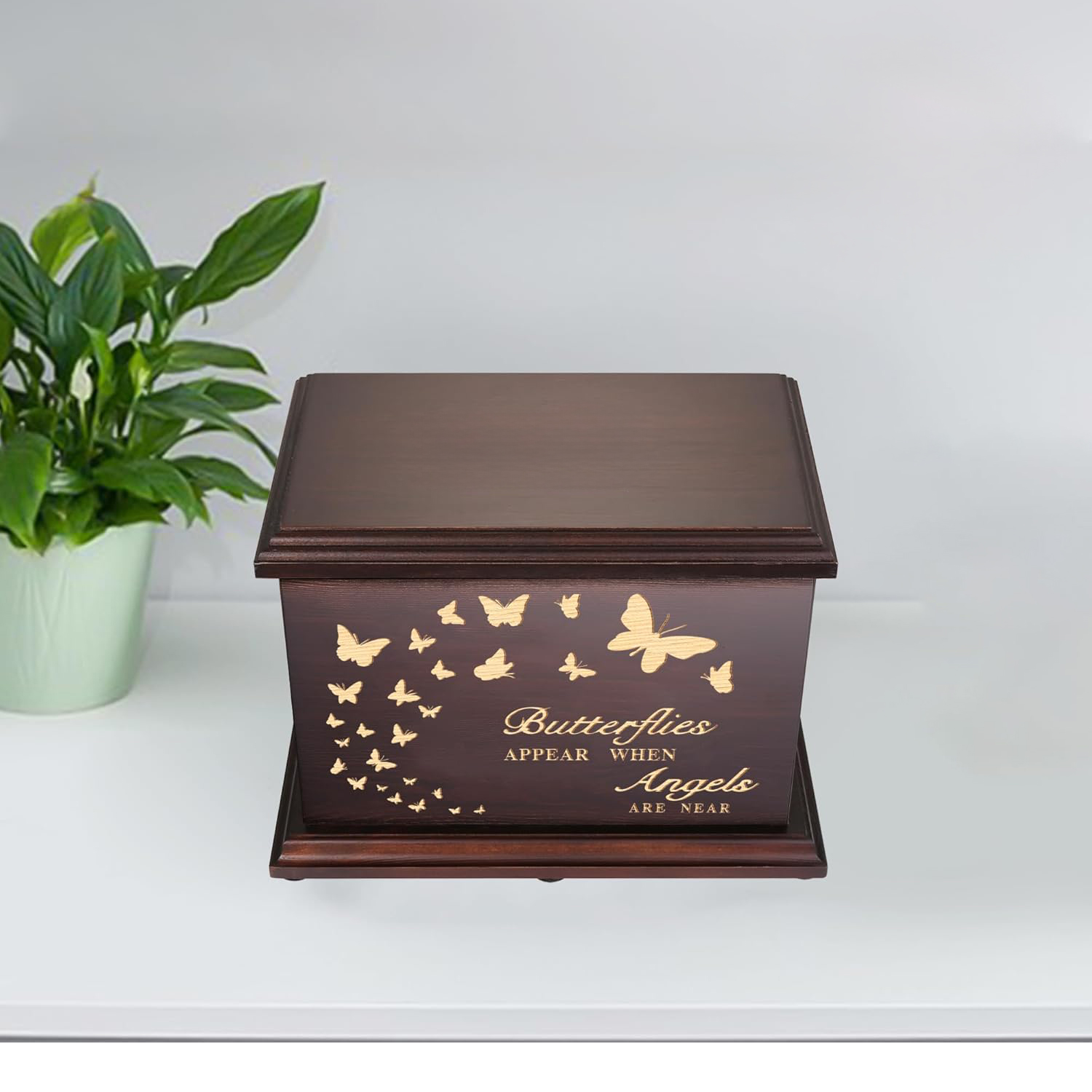 Memorial Urns for Human Ashes Adult Wooden Box and Casket for Ashes Men Women Child Large Burial Funeral Urns - Image 5