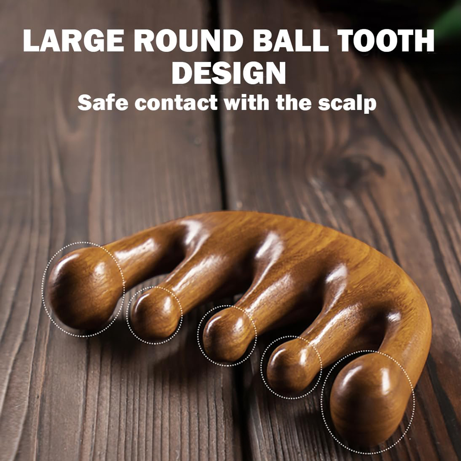 Wooden Scalp Massage Handmade 100% Natural Green Sandalwood Wide Tooth Combs Wood Massage Comb & Sandalwood Comb for Hair Care - Image 6