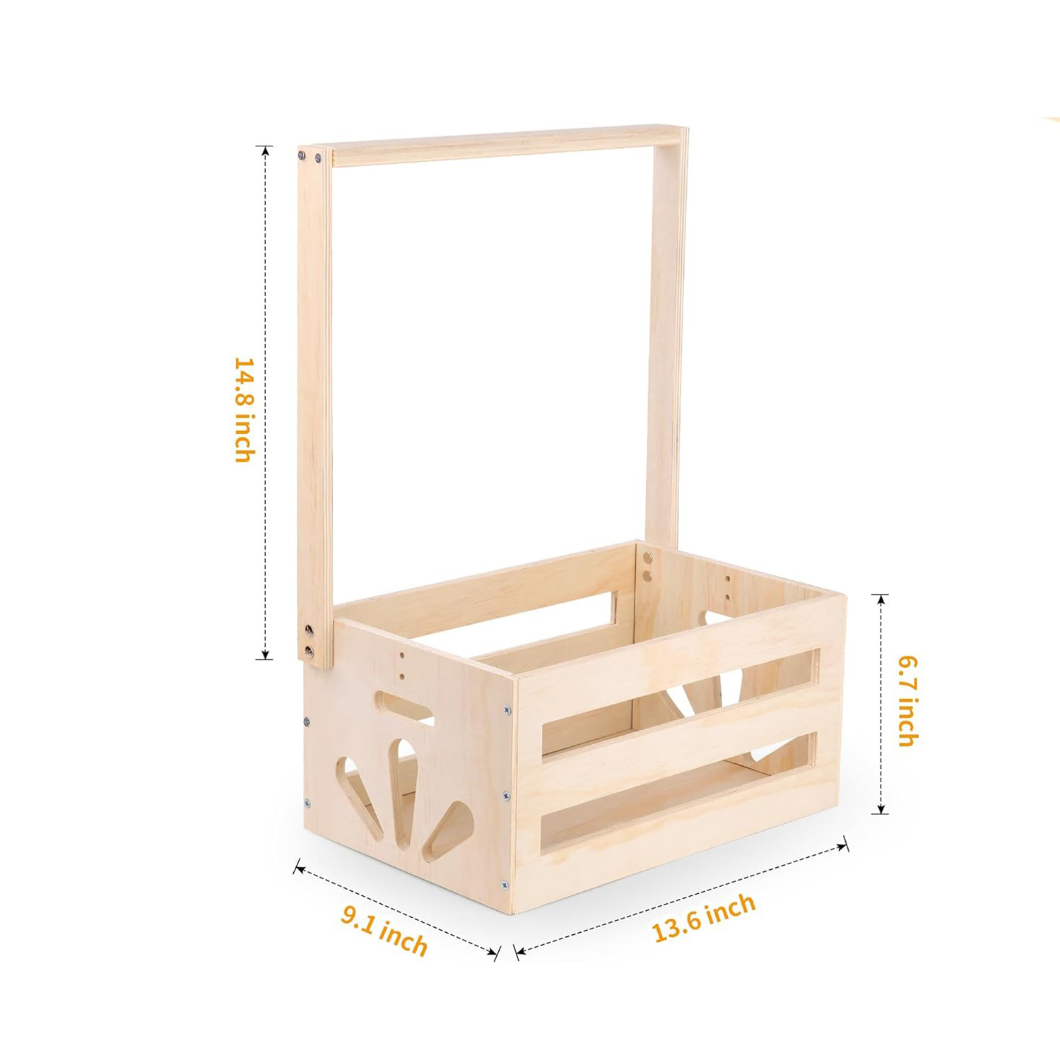 Wooden Baby Shower Crate Closet Welcome Gift for Newborn Boys Girls Wood Baby Storage basket - Image 4