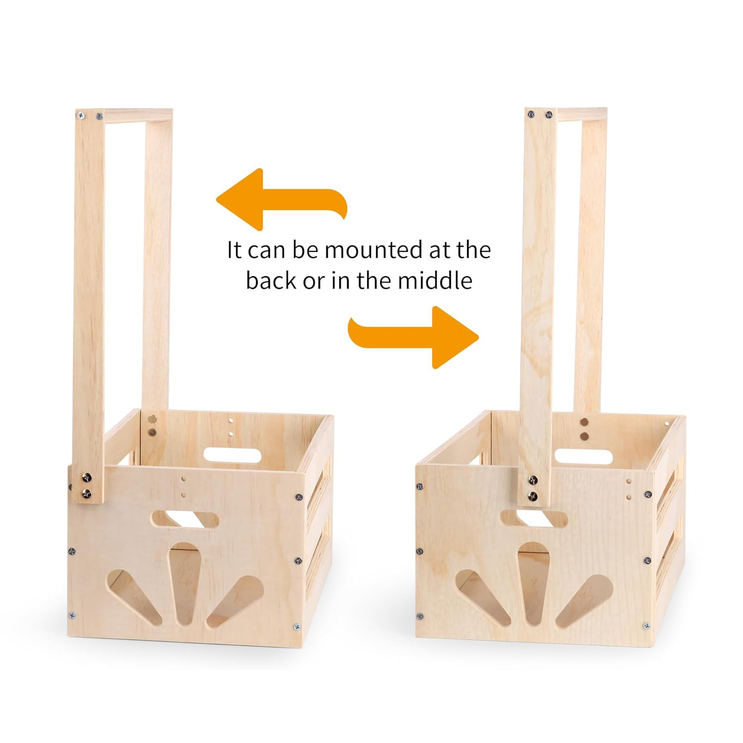 Wooden Baby Shower Crate Closet Welcome Gift for Newborn Boys Girls Wood Baby Storage basket - Image 5