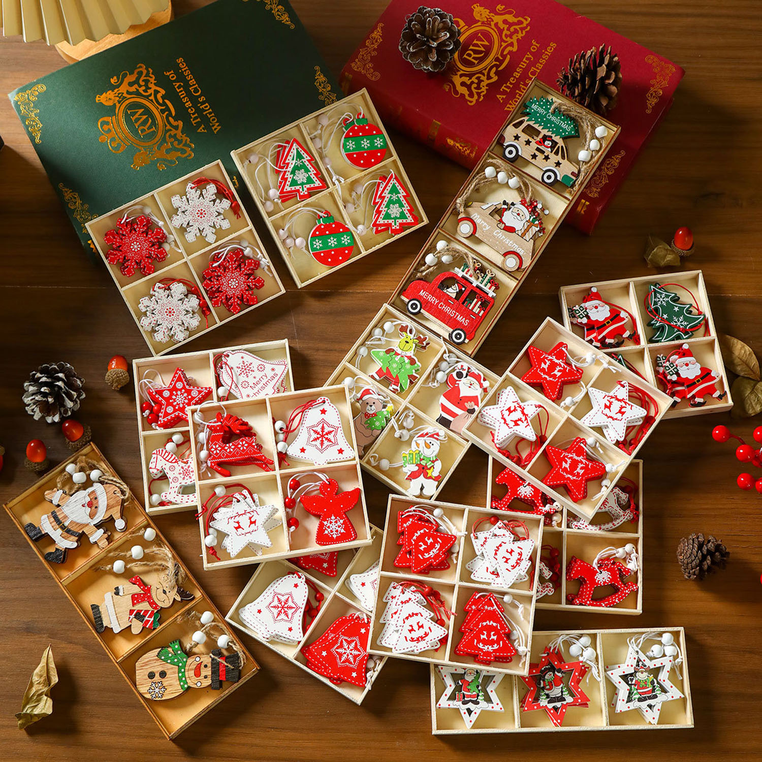 Wooden giftware — Christmas ornaments and keepsake gift boxes
