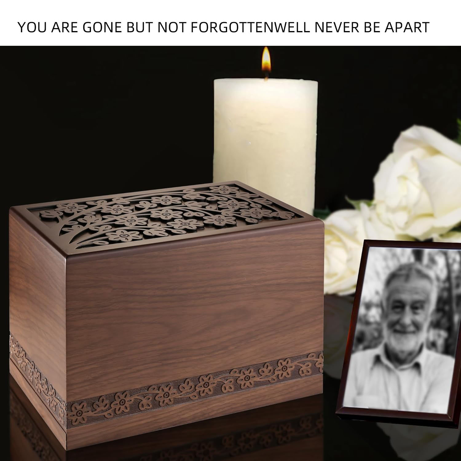 Wooden Tree of Life Urn for Human Ashes - Funeral Memorial Box for Adults up to 250 lbs, Men & Women - Image 5