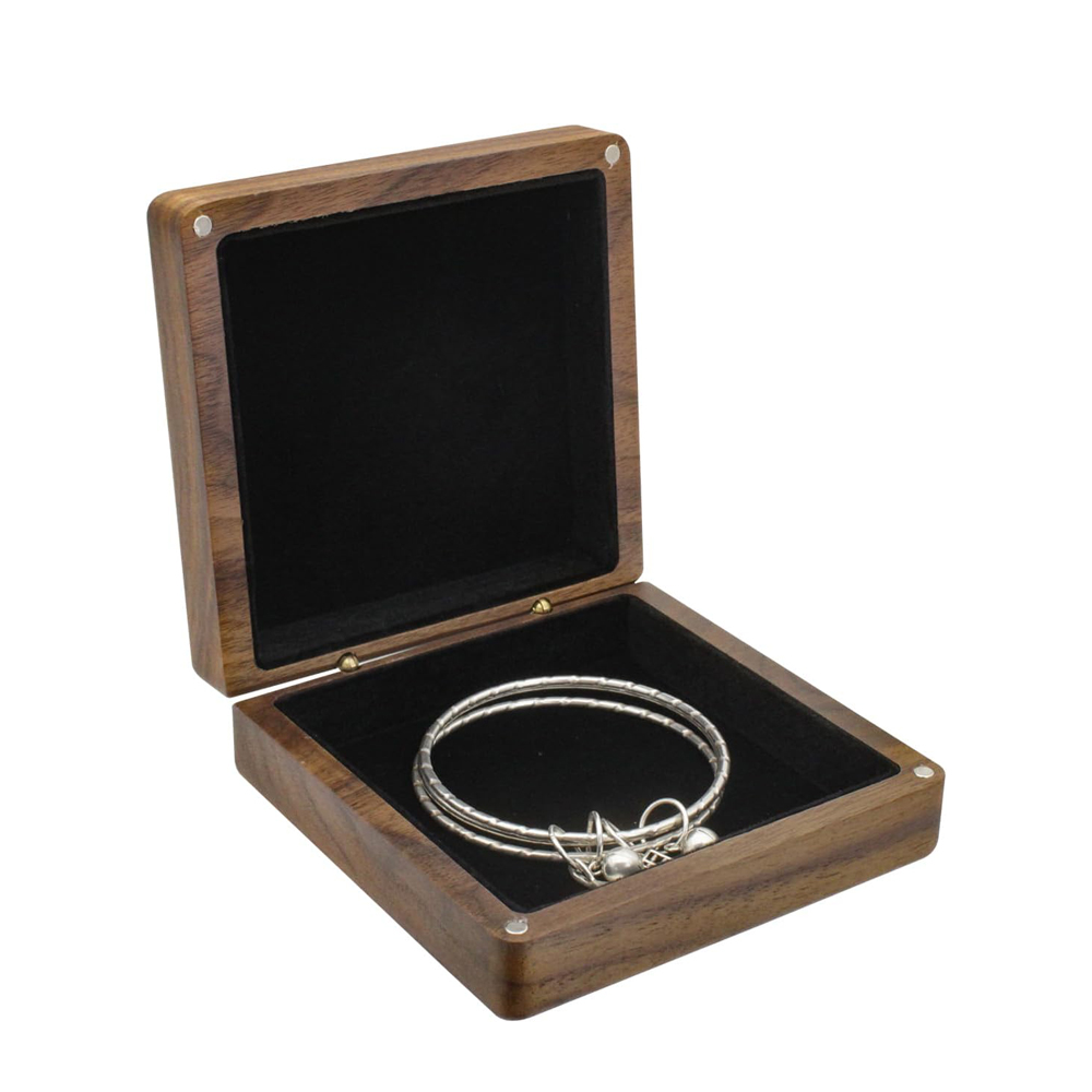 Vintage Jewelry Boxes square bracelet display case Jewelry gift box for bracelets Bracelet holder display wooden gift box - Image 2