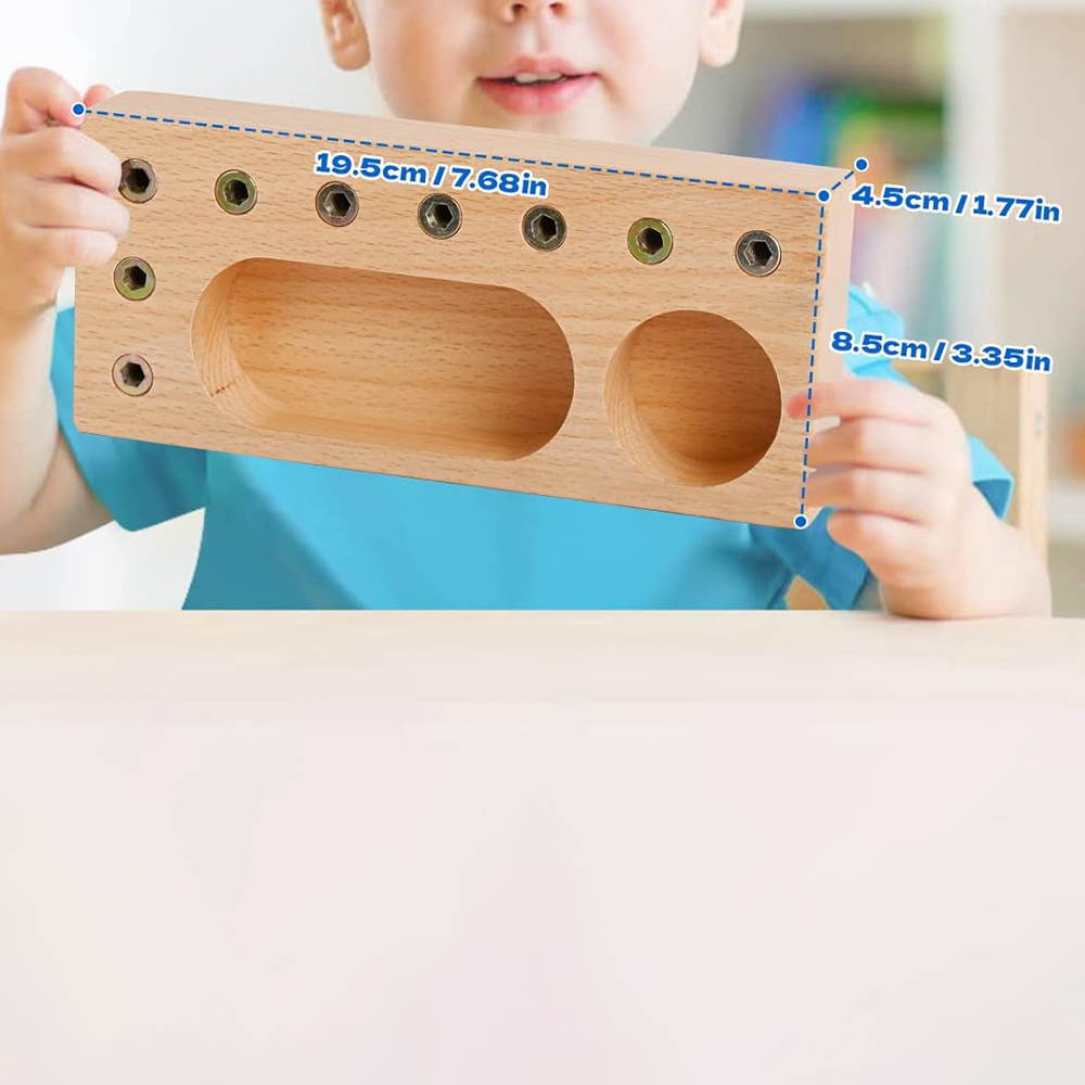 Fine Motor Skills Toys Wooden Montessori Toys for 3 4 5 Year Old Sensory Educational Montessori Wooden toy Montessori Screwdriver Board Set - Image 6
