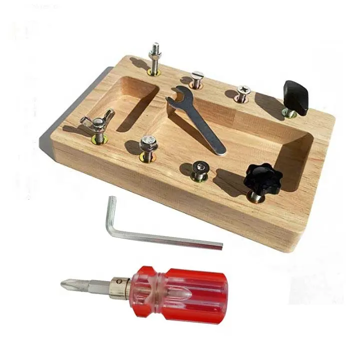 Fine Motor Skills Toys Wooden Montessori Toys for 3 4 5 Year Old Sensory Educational Montessori Wooden toy Montessori Screwdriver Board Set - Image 7