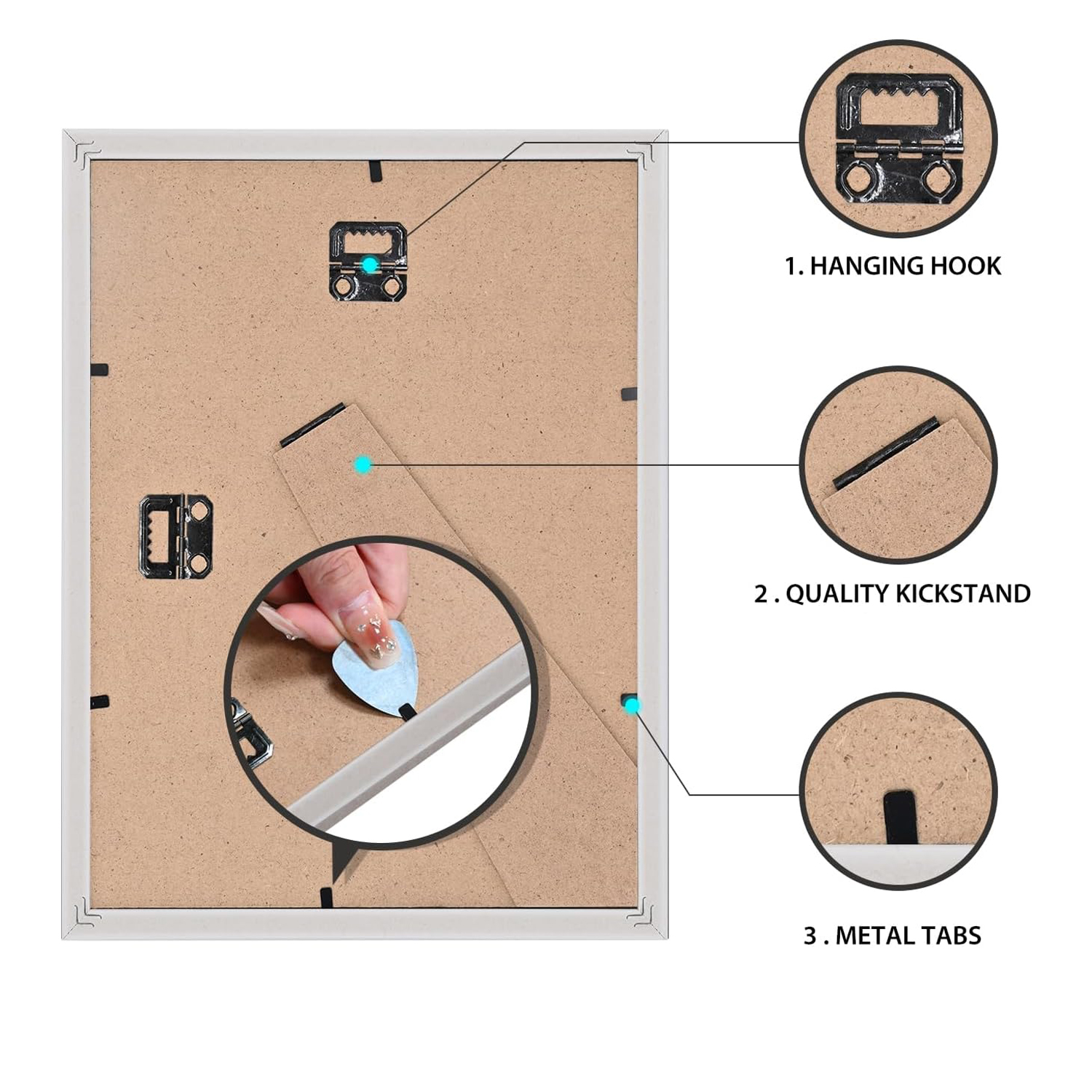 12x16 Inch Natural Wood Picture Frame Plexiglass Poster Frame for Wall or Tabletop Display - Image 5