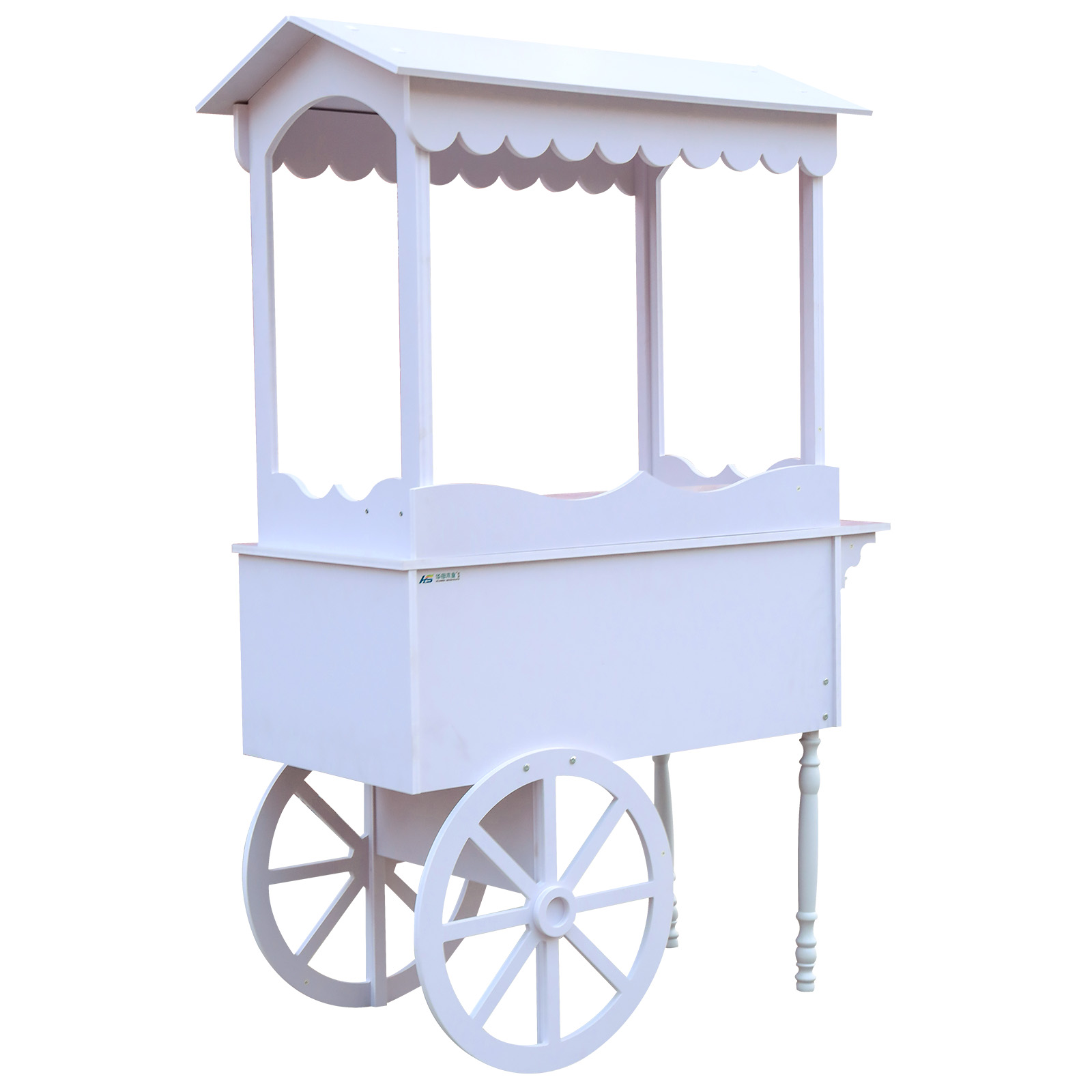 Wooden wedding flower cart