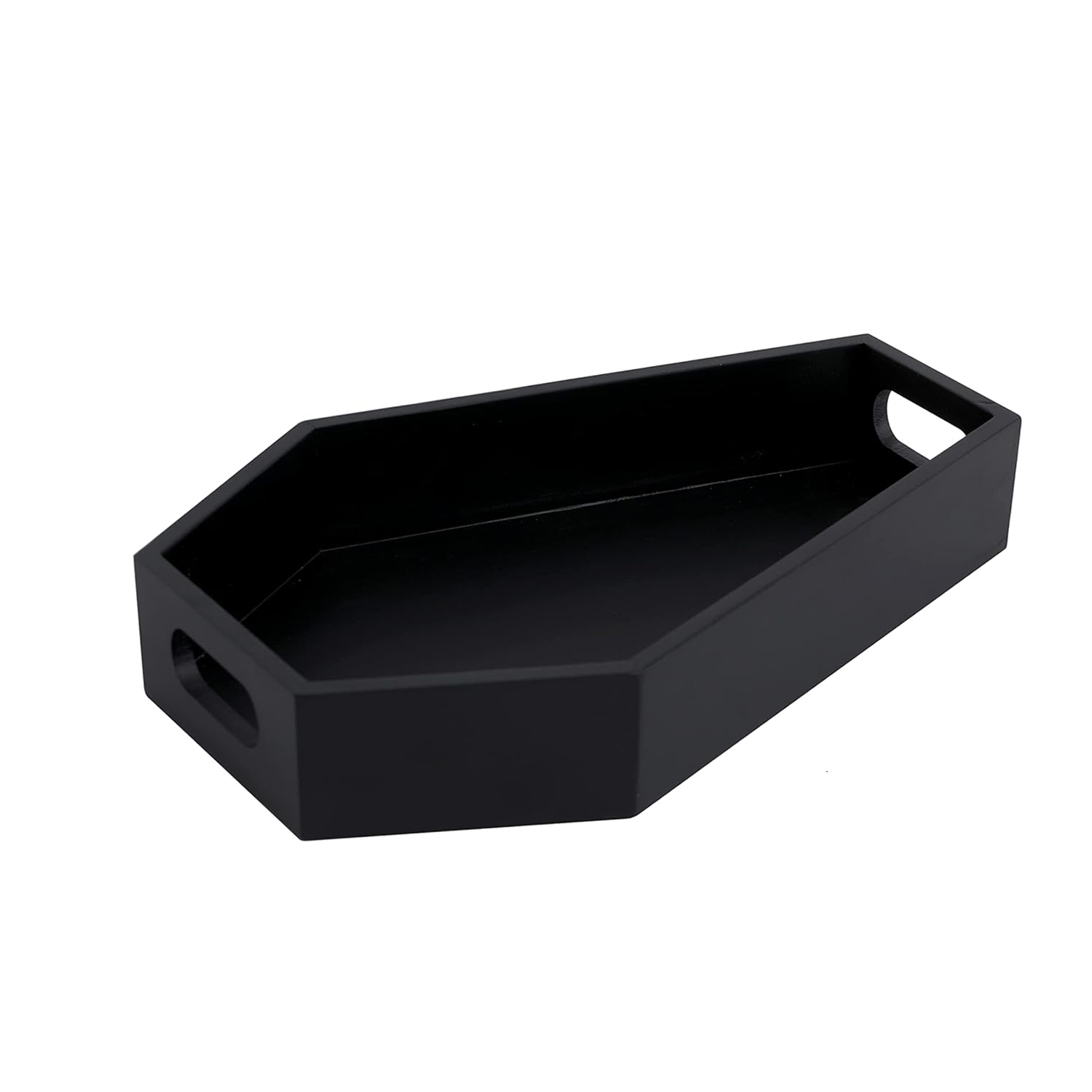 Coffin Tray Wooden Serving Tray Coffin Shape Serving Tray Spooky Gothic Home Decor Halloween decor coffin shaped mailer box Witchy Home Decor - Image 2