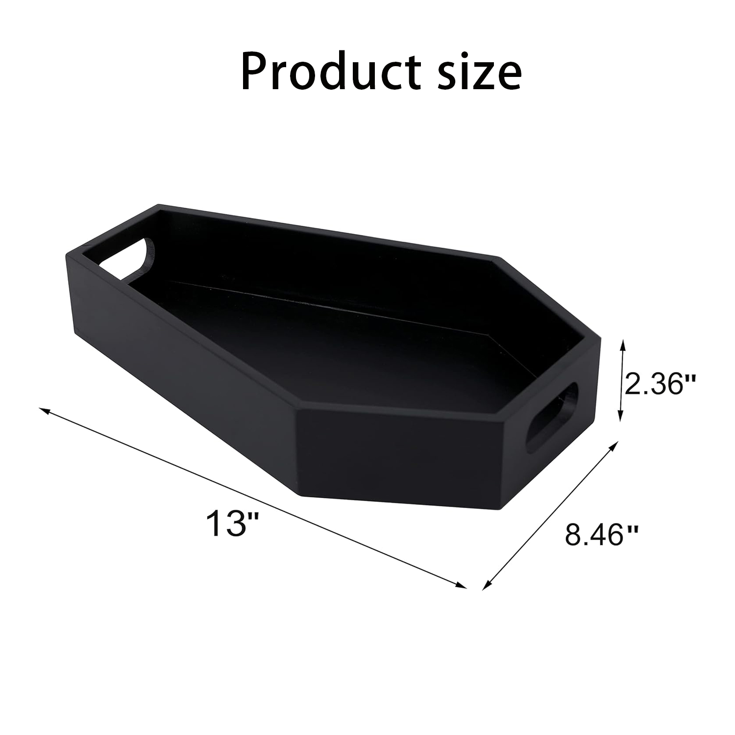 Coffin Tray Wooden Serving Tray Coffin Shape Serving Tray Spooky Gothic Home Decor Halloween decor coffin shaped mailer box Witchy Home Decor - Image 4