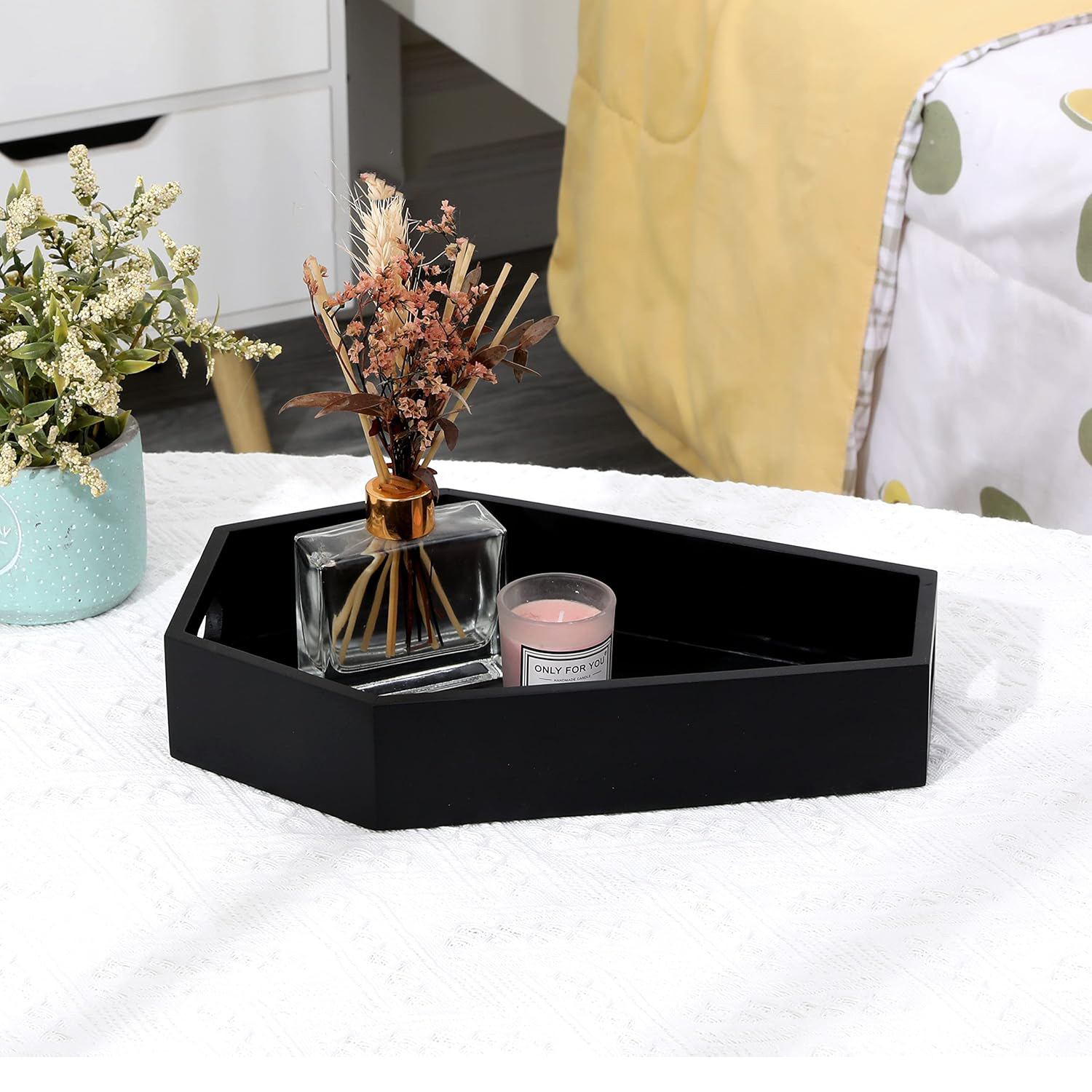 Coffin Tray Wooden Serving Tray Coffin Shape Serving Tray Spooky Gothic Home Decor Halloween decor coffin shaped mailer box Witchy Home Decor - Image 6