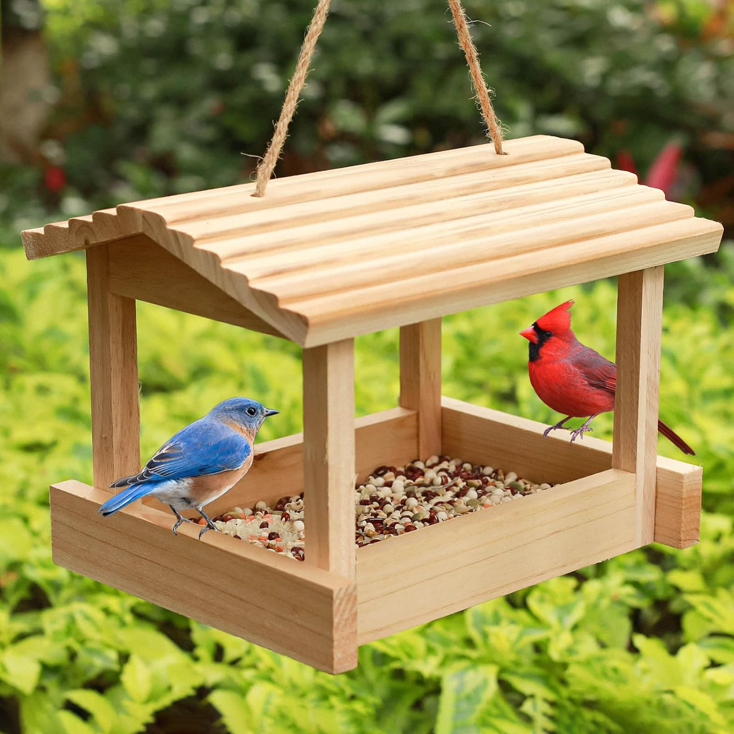 Wooden houseware — bird feeder, kitchen and garden décor