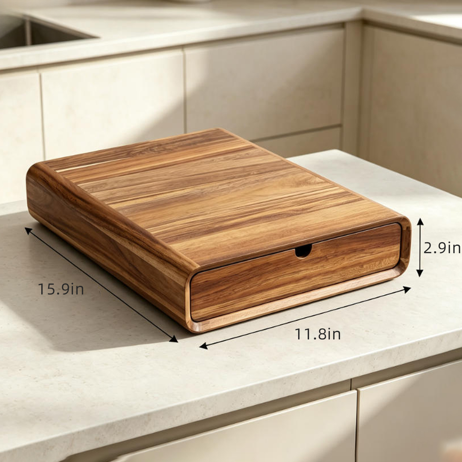Wooden Coffee Capsule Storage Drawer - Large Capacity K-Cup Organizer for Kitchen Counter, Eco-Friendly Coffee Station Decor - Image 3
