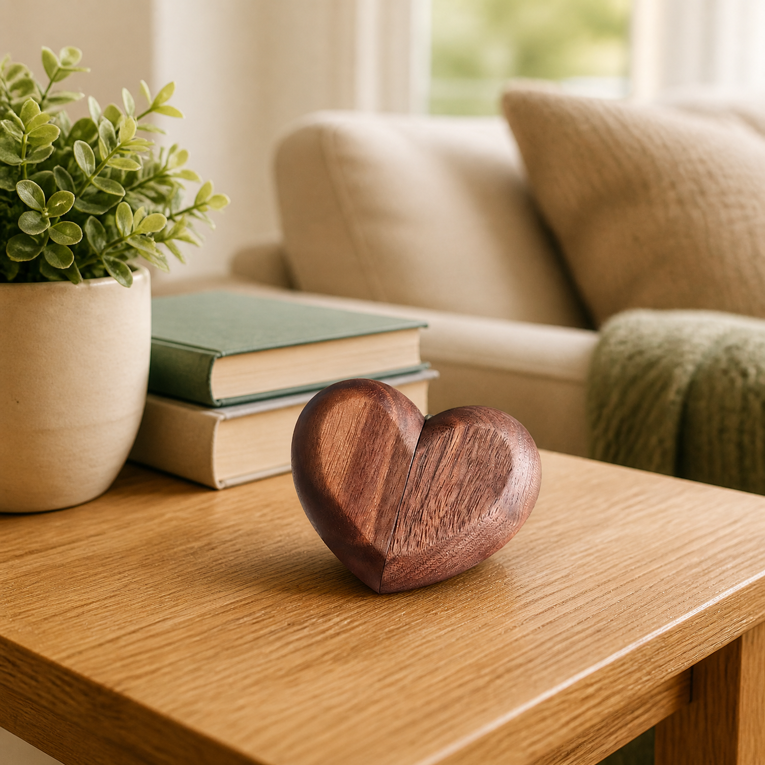 Heart-Shaped Walnut Ring Box Portable Wooden Jewelry Storage Case for Proposal Engagement Wedding Travel Keepsake Display - Image 3
