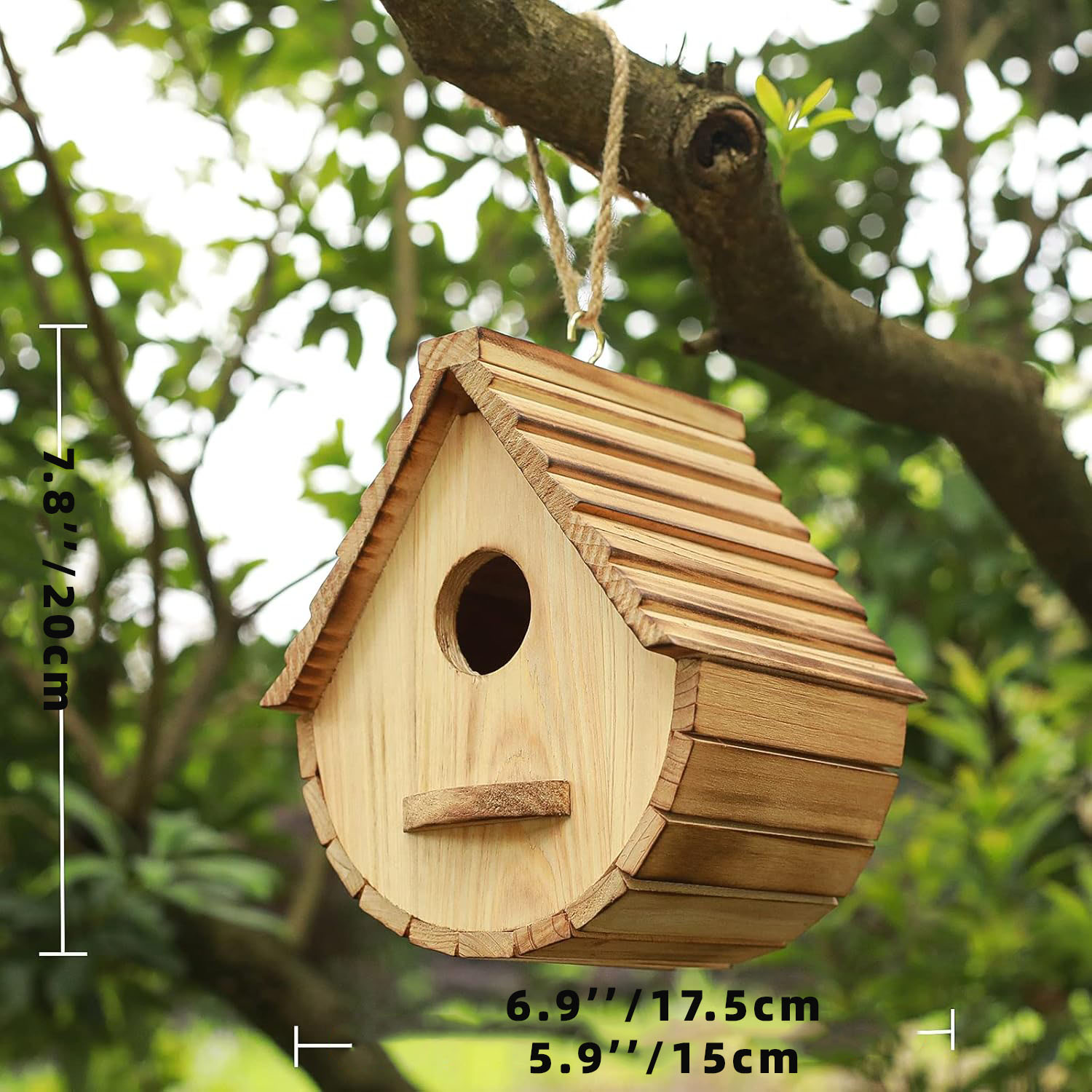 Eco-Friendly Elegant Wooden Birdhouse for Bluebird Finch Cardinals-Outdoor Hanging Garden Viewing - Image 7