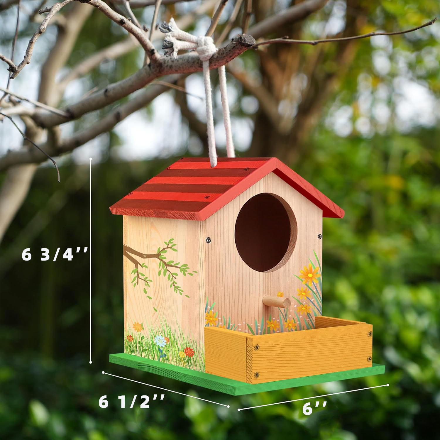 Eco-Friendly 2-Pack DIY Wooden Birdhouse Kit for Kids Includes Paint & Brushes Arts & Crafts Building & Painting Kit - Image 7