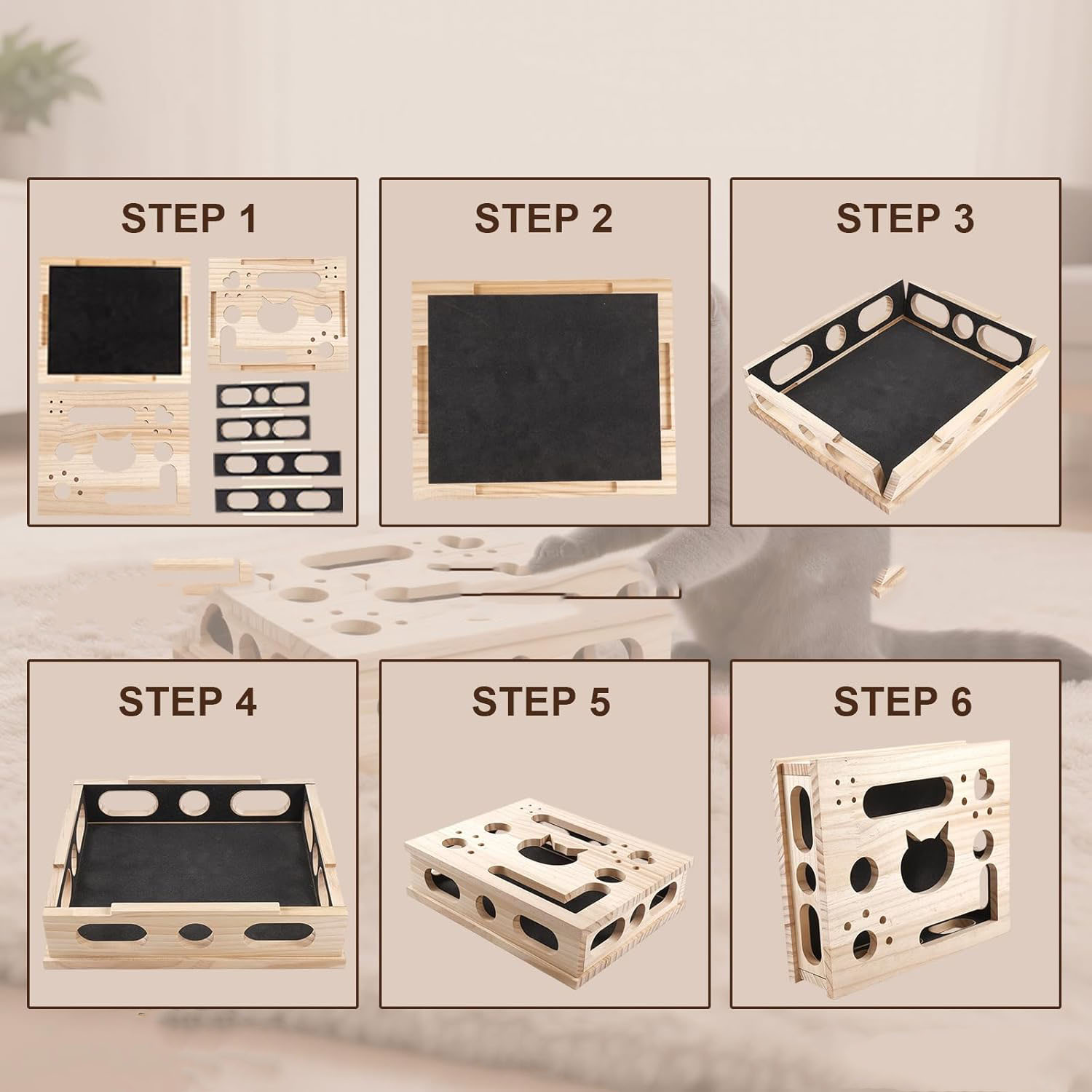 2026 New Model Eco-Friendly Cat Nail File Enrichment Box Sandpaper Stress-Free Alternative Trimming Nails Cat Toys - Image 6