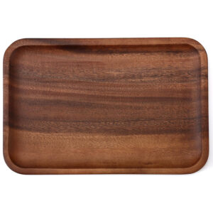 Acacia Wood American Style Foldable Valet Tray for Men Women Catch All Key Dump Bathroom Organizer  Decorative Wooden