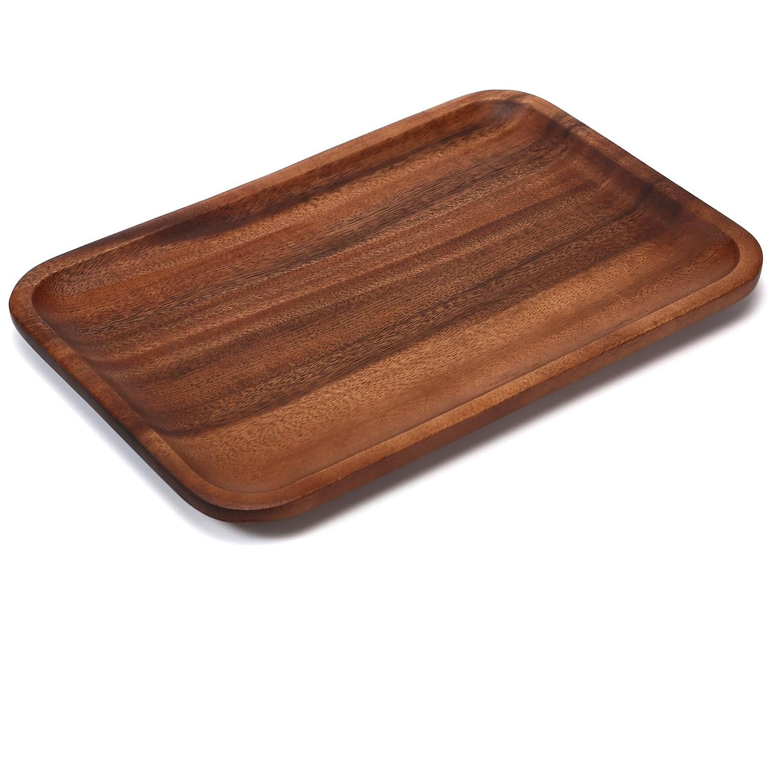 Acacia Wood American Style Foldable Valet Tray for Men Women Catch All Key Dump Bathroom Organizer Decorative Wooden - Image 4