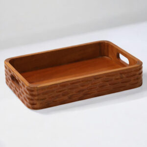 Acacia Wood  Tray Shandong | Premium American Style Foldable Multifunction Storage Tray | 38x25x5cm | Handcrafted