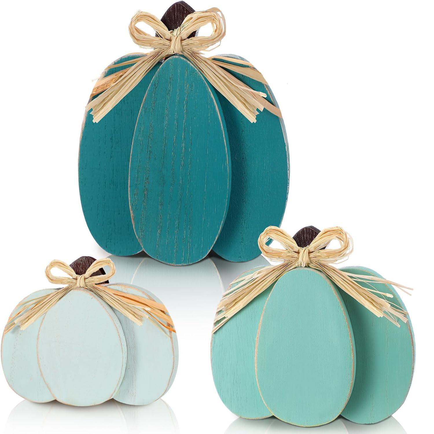 3 Pcs Art Deco Pumpkin Wooden Signs 3D Tabletop Decor Eco-Friendly Living Room Centerpieces Warm Color - Image 4