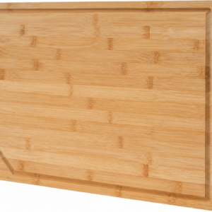 17"11" Bamboo Cutting Boards Kitchen Knife-Friendly Food Grade 1.5cm Thick Reversible Natural Deep Juice Groove Chopping