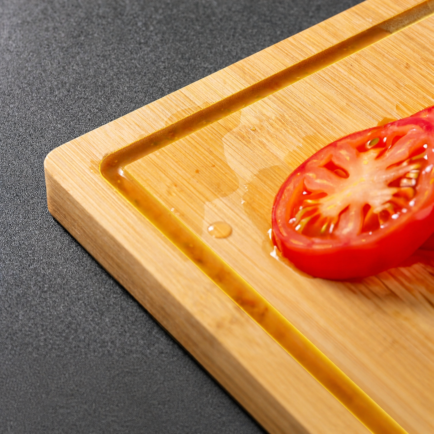 17"11" Bamboo Cutting Boards Kitchen Knife-Friendly Food Grade 1.5cm Thick Reversible Natural Deep Juice Groove Chopping - Image 4