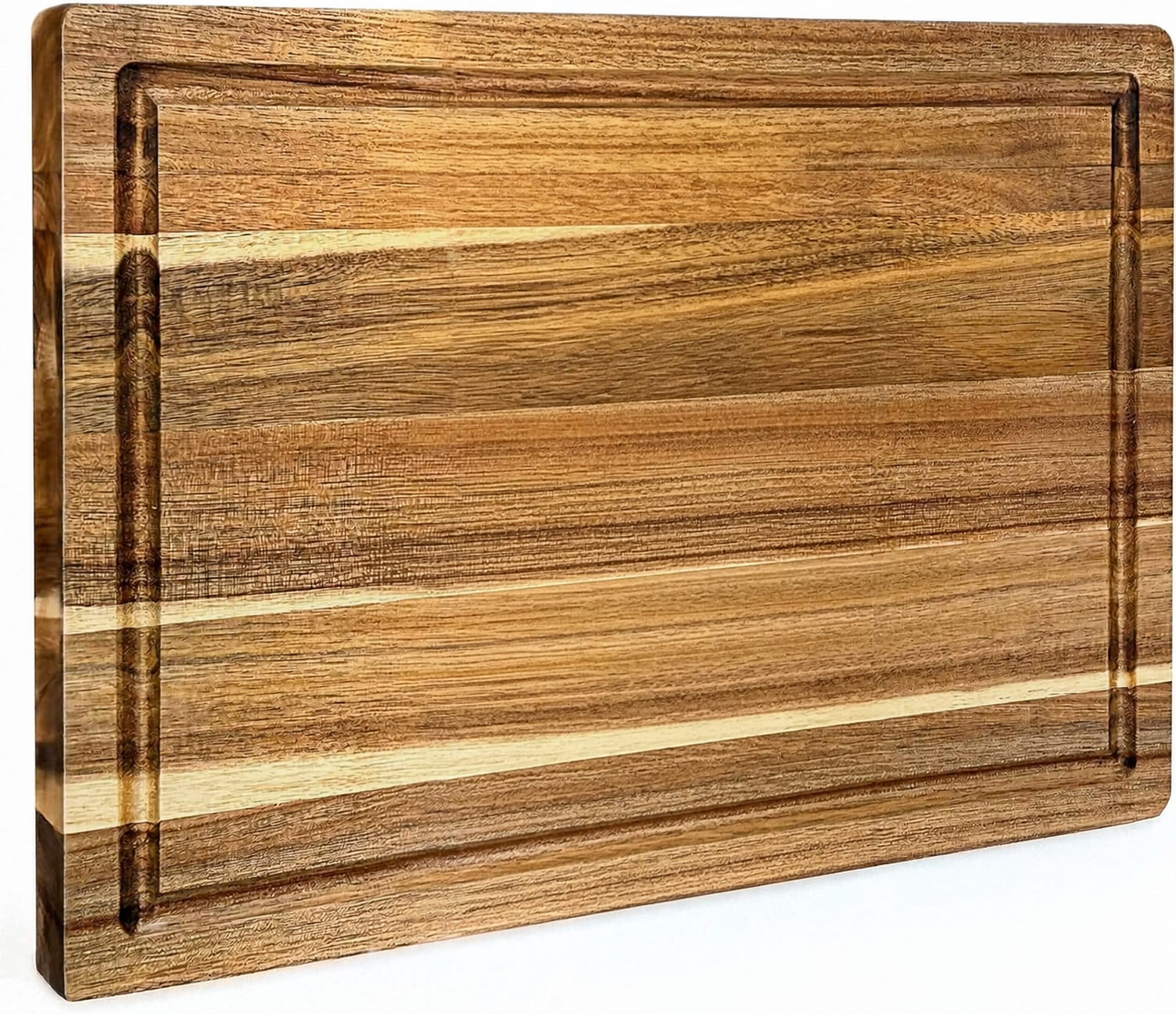 Acacia Wood Cutting Board Brand Reusable 2.5cm Thick Rectangle Mineral Oil Plastic Free 16x11 - Image 2