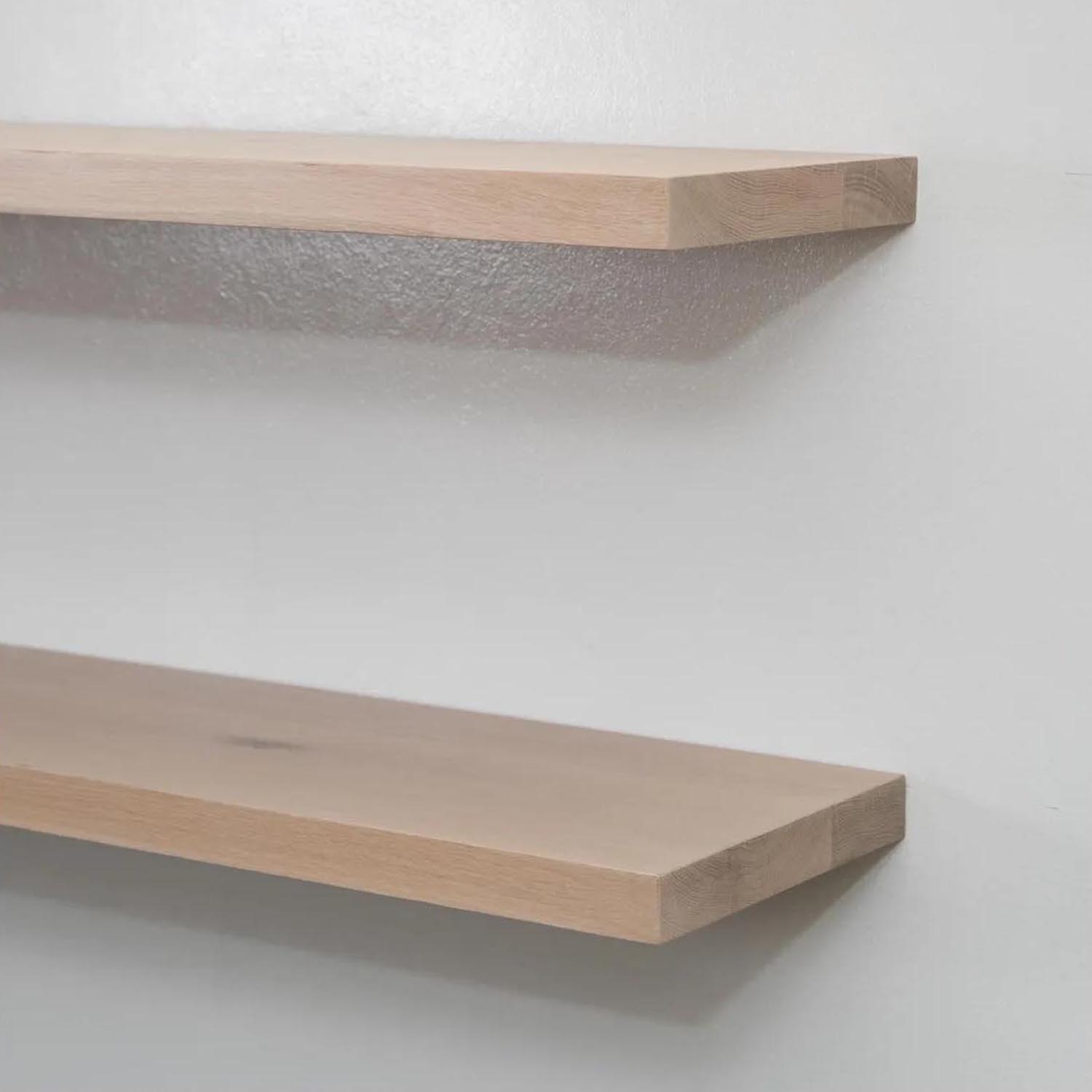 White Oak Floating Wall Shelf – Wall Mount Storage & Display Shelf for Kitchen - Image 3