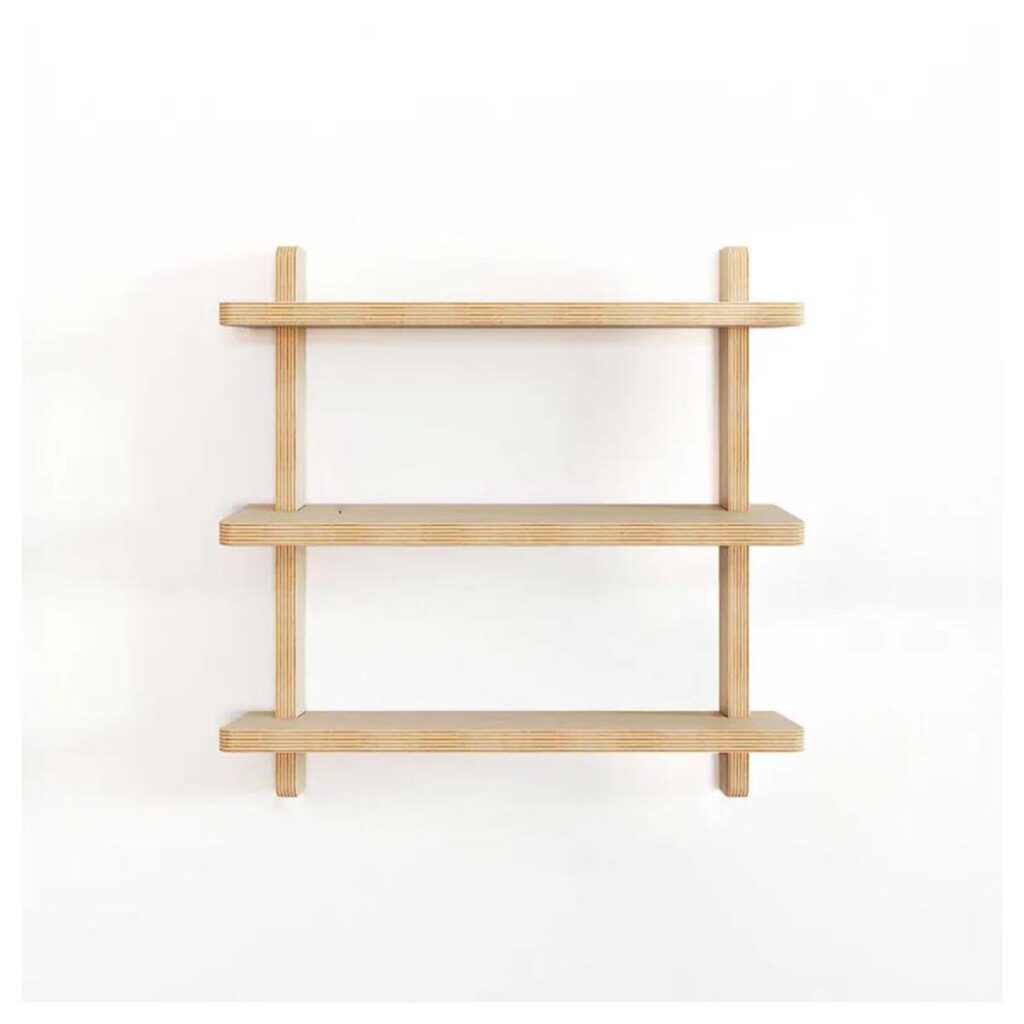 3-Tier Wall Mount Floating Shelving Unit – Industrial Small Bookshelf, Kids Picture Book Rack & Bathroom Wall Storage Shelf