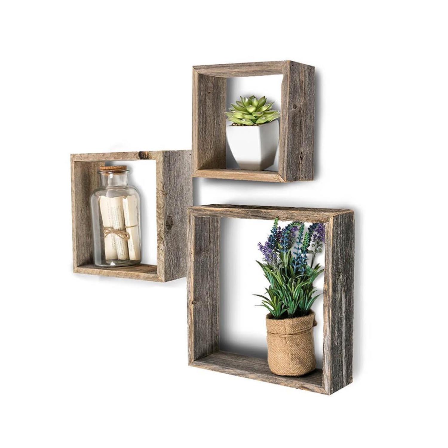 Modern Wood Floating Shelves Set of 3 – Wall Mounted Kitchen & Bedroom Storage Shelves for Display & Wall Decor - Image 2