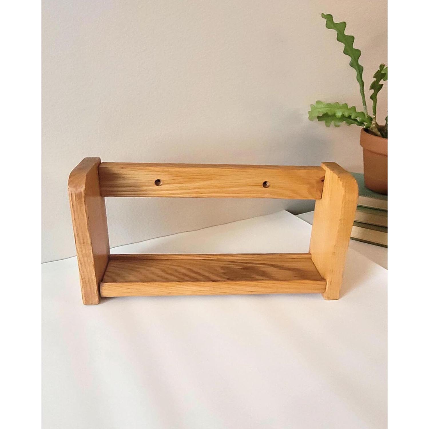 Rustic Recycled Wood Floating Shelves Set of 3 – Wall Mounted Storage Box Shelves for Wall Decor