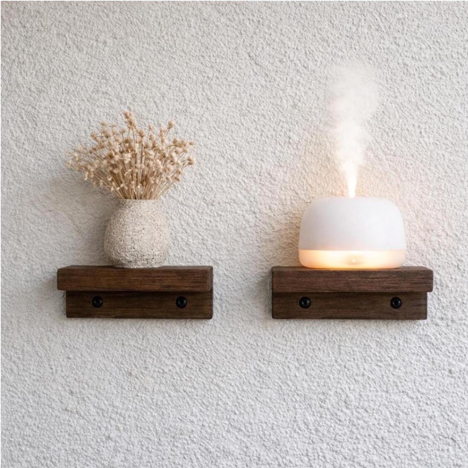 Solid Walnut Wood Mini Floating Shelf – Hidden Mount Small Wall Shelf for Display & Storage - Image 3