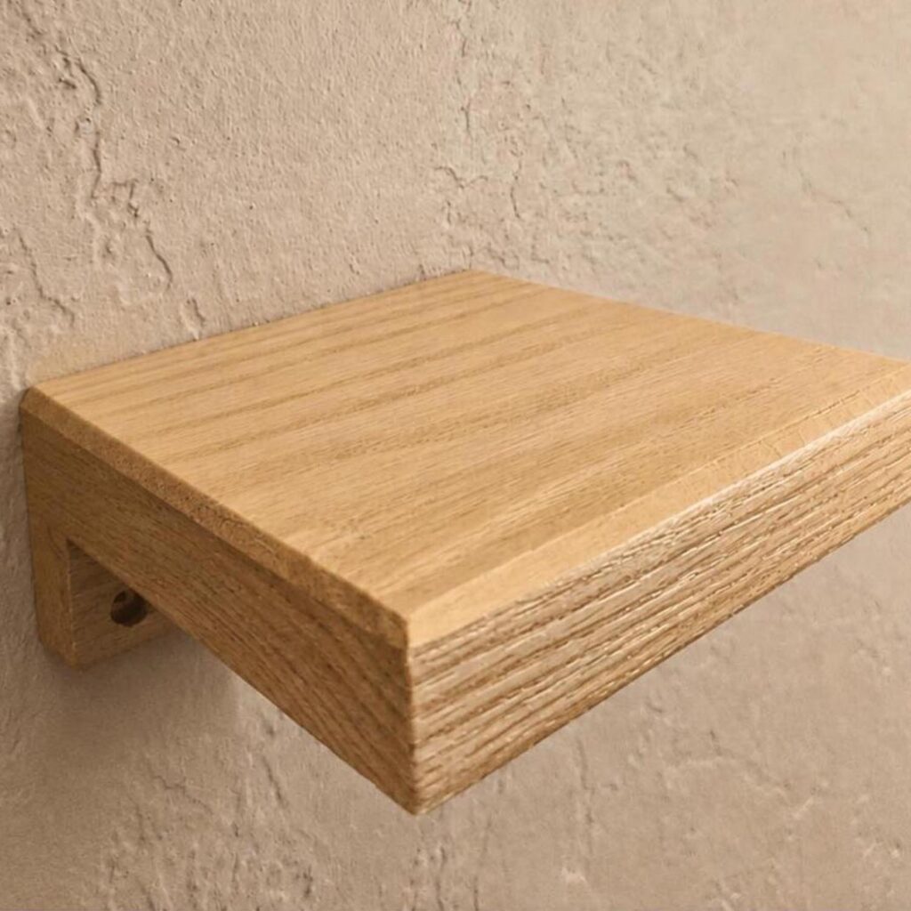 Solid Walnut Wood Mini Floating Shelf – Hidden Mount Small Wall Shelf for Display & Storage