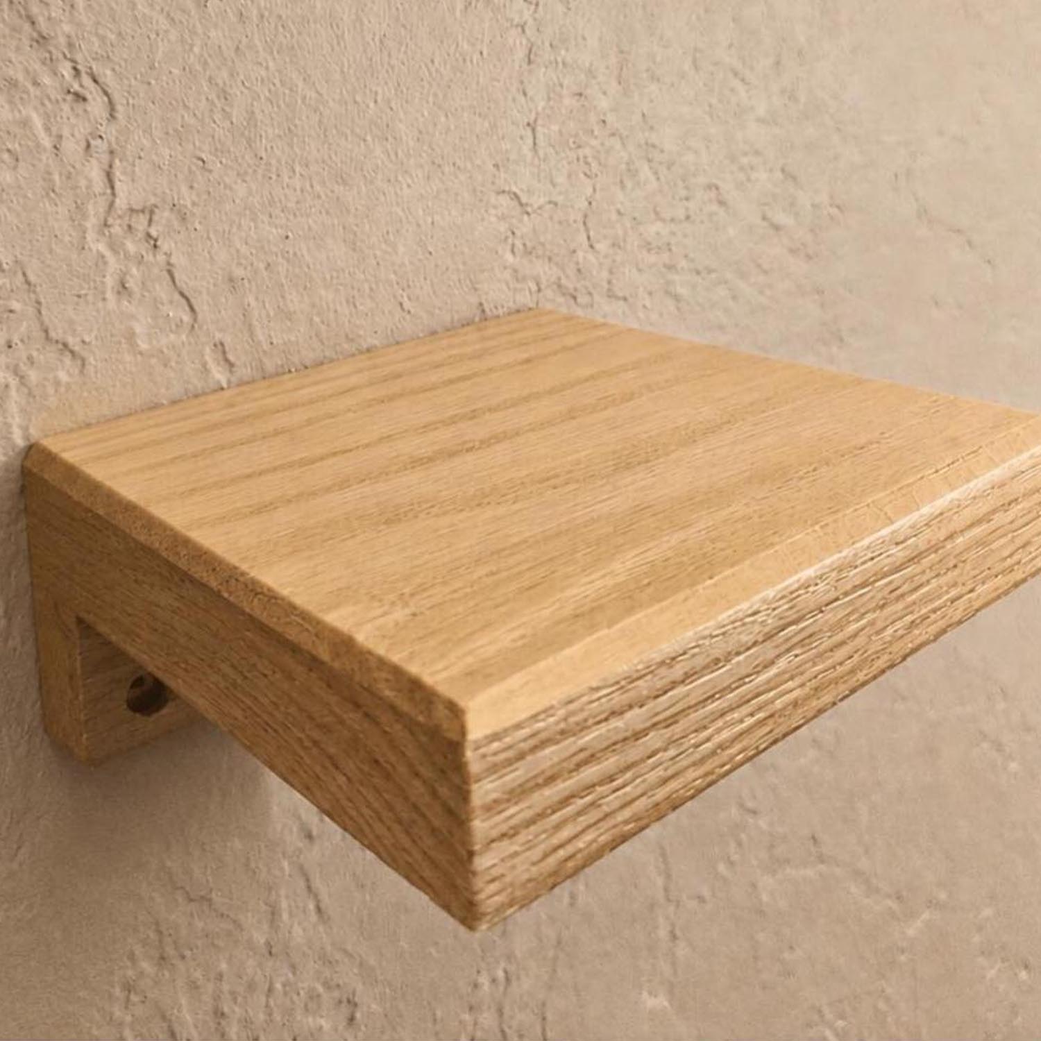 Solid Walnut Wood Mini Floating Shelf – Hidden Mount Small Wall Shelf for Display & Storage
