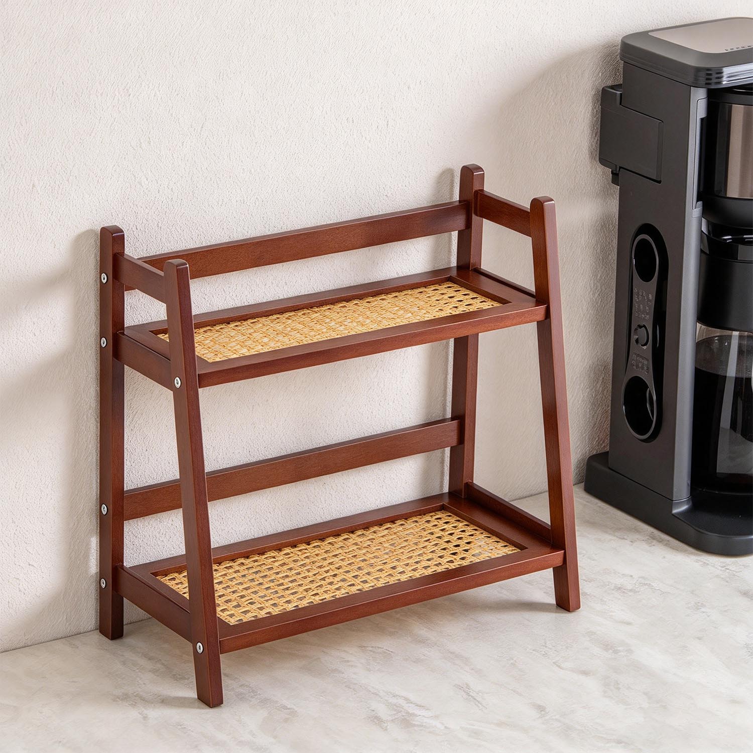 Bamboo Countertop Coffee & Tea Station – Natural Bamboo Tabletop Storage Rack & Coffee Corner Organizer - Image 4