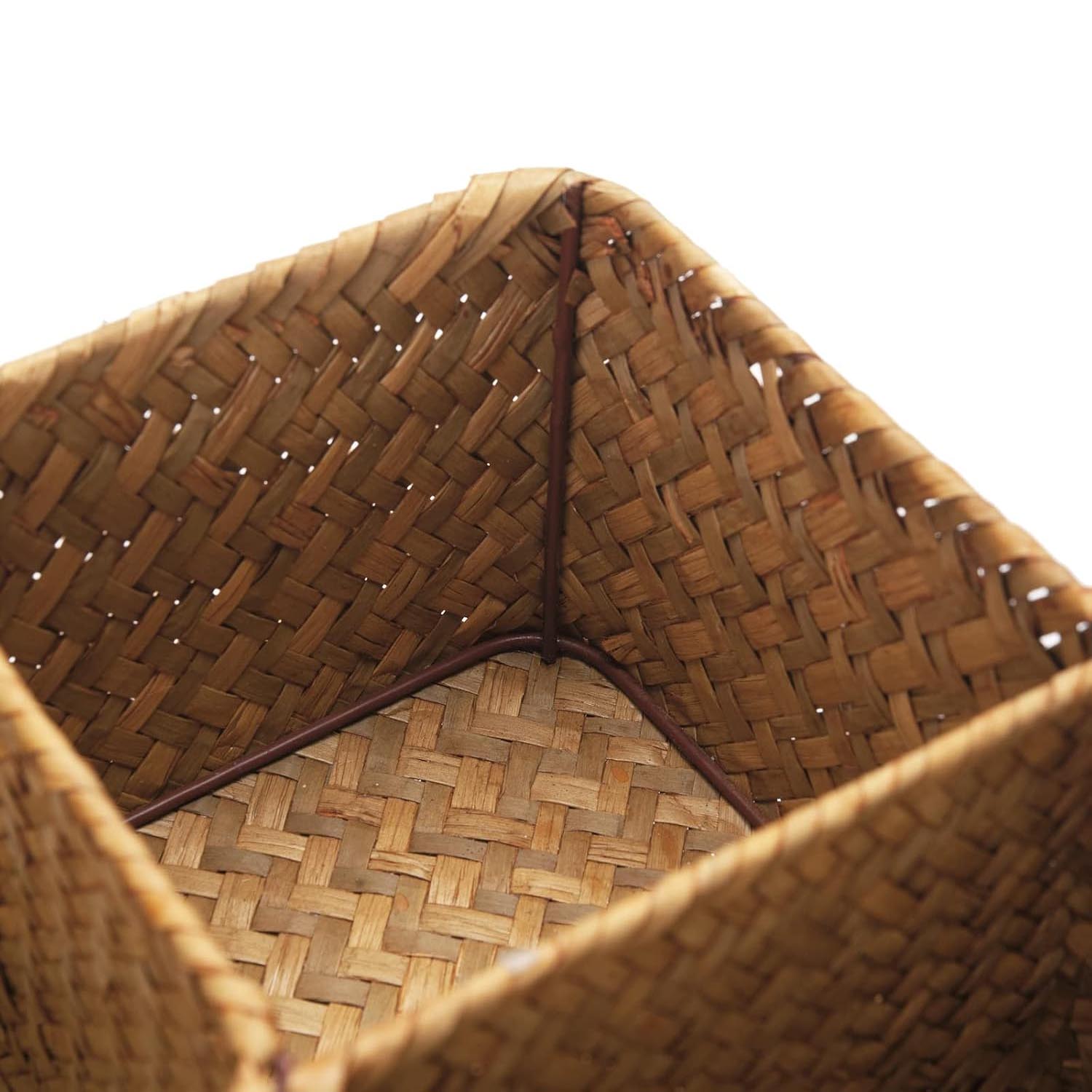 Seaweed Woven Divided Storage Basket – Tea Bag & Sugar Packet Holder, Coffee Station & Condiment Organizer for Drawer, Shelf & Countertop - Image 3