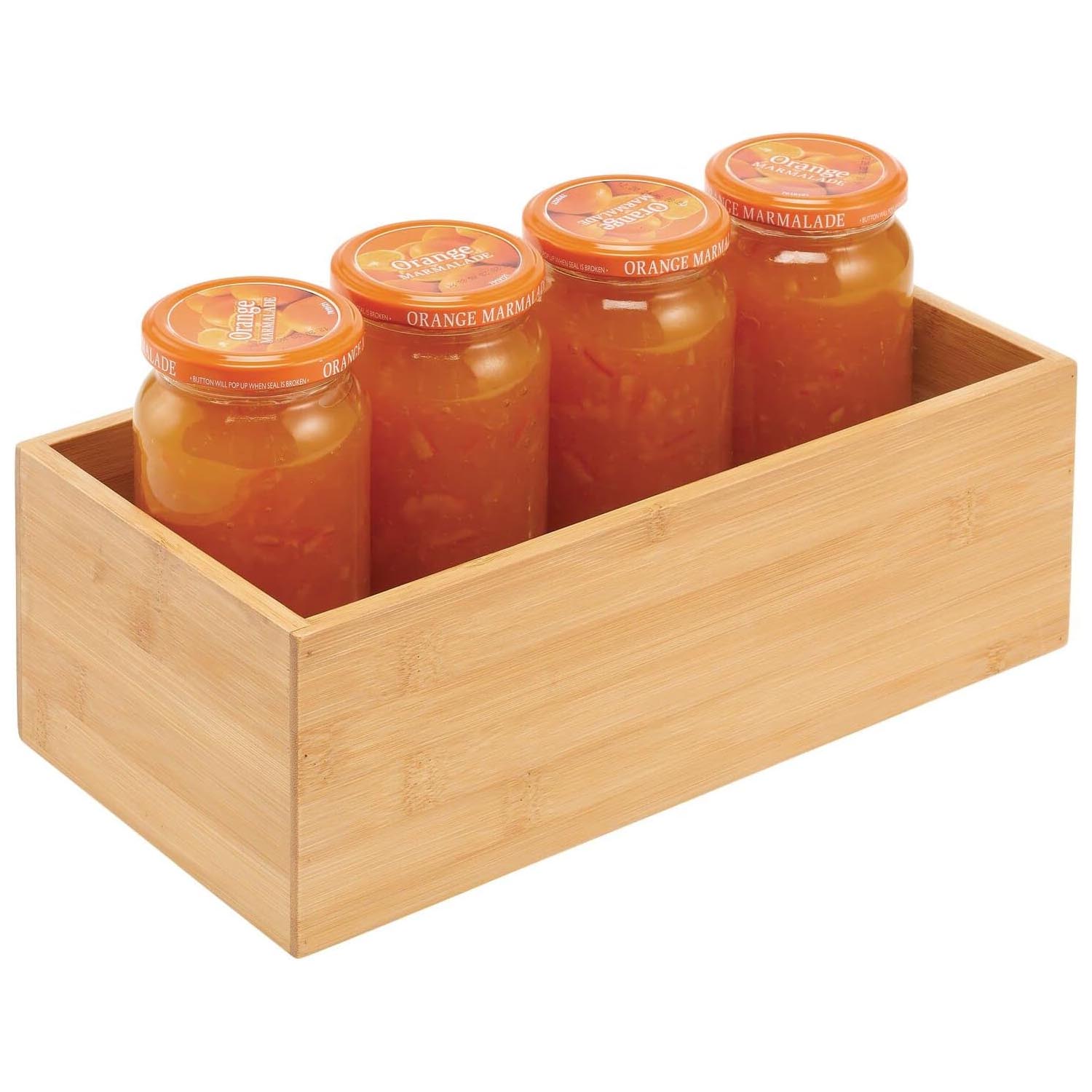Wooden Tea Bag Storage Box – Rectangular Large Capacity 30.48cm Kitchen Food Organizer, Stackable & Natural - Image 5