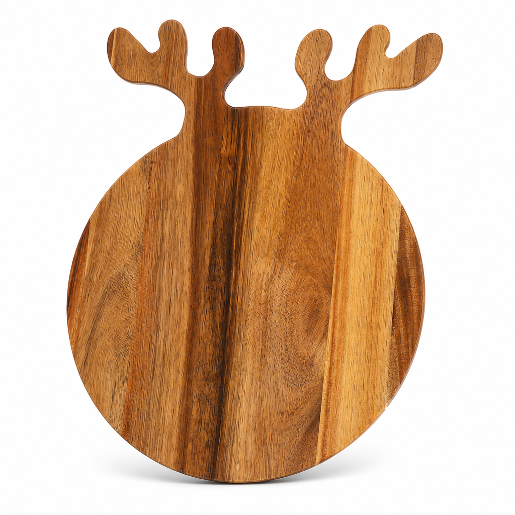 Christmas Cutting Board Wooden Charcuterie Cheese Board for Pizza Bread Fruit Holiday Kitchen Gift