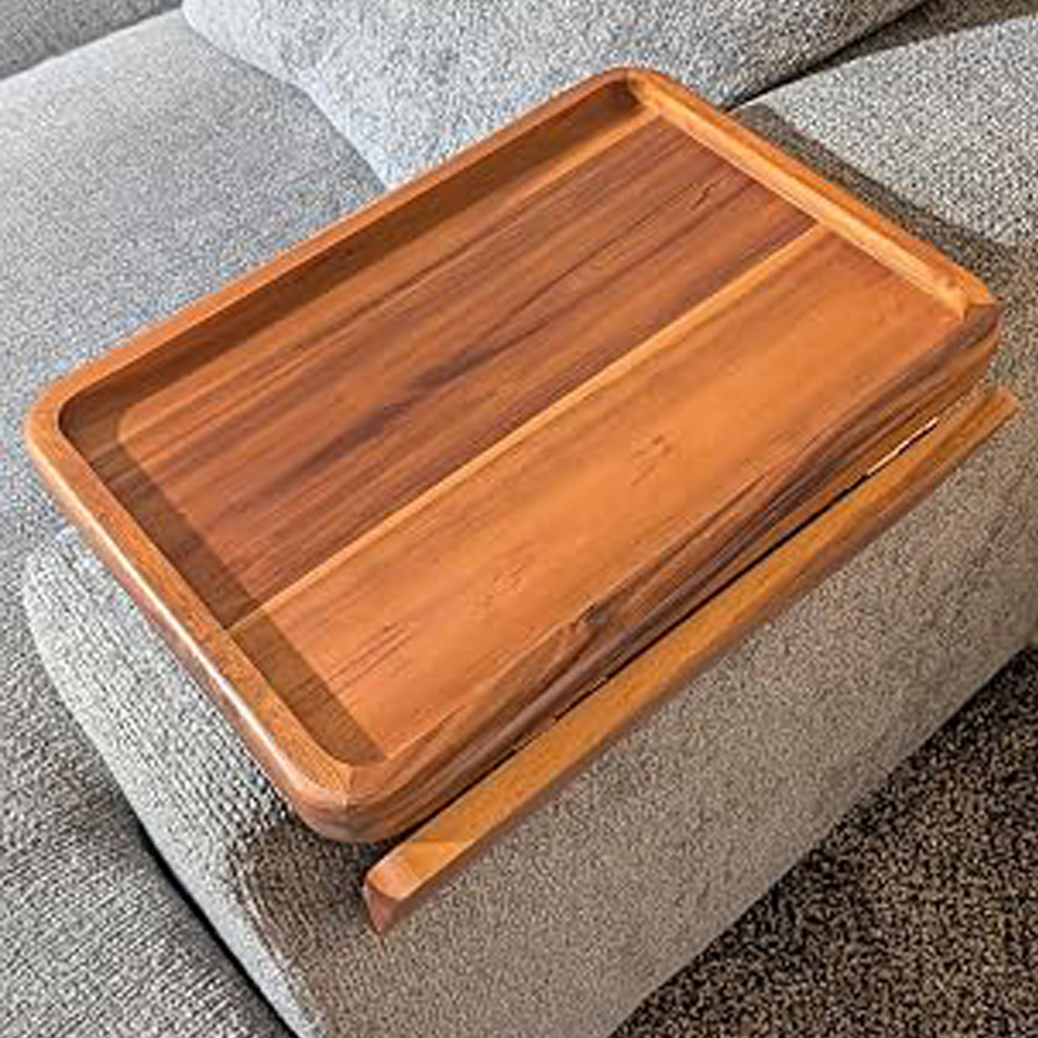 Wood Sofa Armrest Tray Foldable Couch Arm Table Couch Armrest Table Acacia Wood Sofa Arm Tray - Image 6