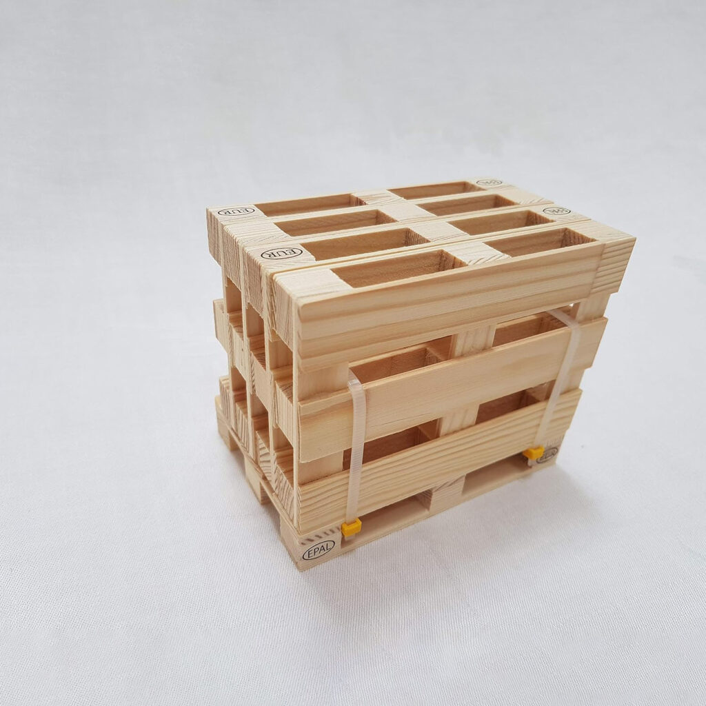 Wooden Pallet Coasters Set of 5， Rustic Mini Pallet Drink Coasters for Kitchen， Bar & Restaurant， Eco-Friendly Wooden Coaster Set