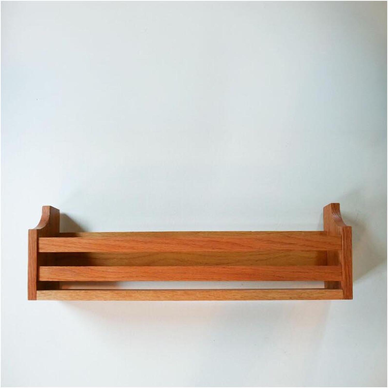 Vintage Wooden Wall Rack – Wall Mount Plate Display Shelf & Home Decor Display Bookshelf - Image 3