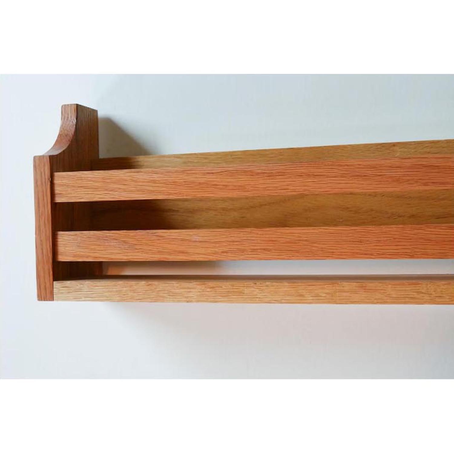 Vintage Wooden Wall Rack – Wall Mount Plate Display Shelf & Home Decor Display Bookshelf - Image 6